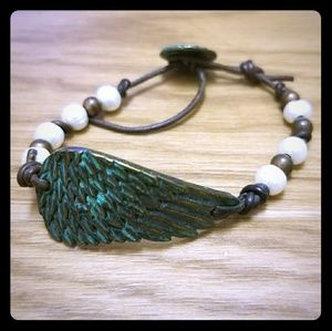 Rustic Angel Wing Bracelet
